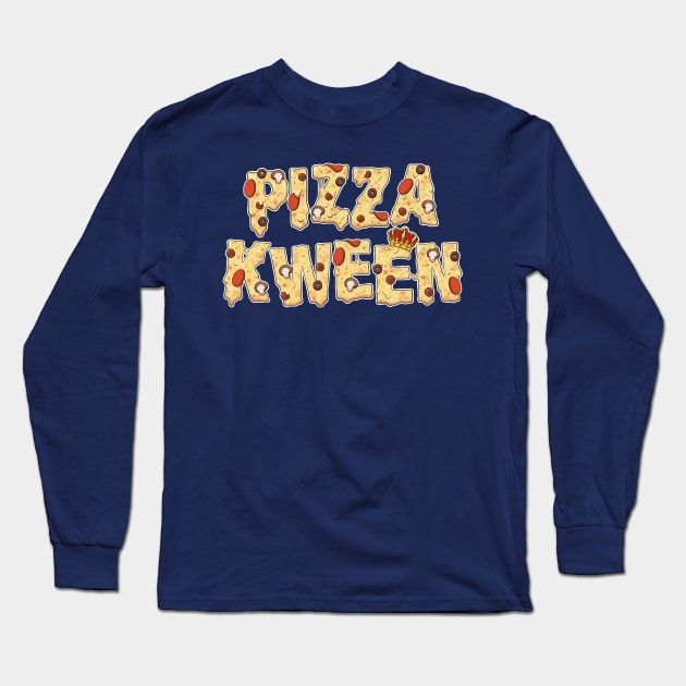 Pizza Kween Long Sleeve T-Shirt by Adamtots